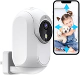 Ai 2K Plug In Caméra De Surveillance Intérieur, Wifi 360° Ip Camera Intérieur, Nocturne En Couleur, Détection De Personnes, Audio Bidirectionnel Compatible Alexa Google Pour Bébé/Animaux