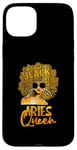 Coque pour iPhone 15 Plus Afro Hair Art Aries Queen Février Anniversaire