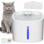 Fontaine à Eau pour Chat Chien 3L, Distributeur Eau pour Chat Silencieux avec 6 Filtre à Charbon Actif