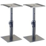 Desktop Studio Monitor Stands Height Adjustable Black Steel PAIR Stagg SMOS-05