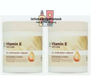 2 X Superdrug VITAMIN E All Over Body Cream 12 Hour Moisturising 475ml