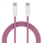 Smartline USB-Kabel USB-C - USB-C 3A 1m Rosa