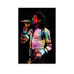 FGDFS Michael Jackson 40 Canvas Wall Art Star Icon Pop Art Classic Music Icon Celebrity Poster Print 12x18inch(30x45cm)