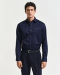 GANT - Regular fit sateng skjorte til herre evening blue