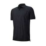 Wilson Homme, Polo de Sport, AUTHENTIC POLO, Polyester, Noir, Taille M, WGA700615