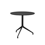 HAY - About a Table AAT20 - Black Base - Black Linoleum - Ø80xH73 cm - Spisebord - Hee Welling - Svart - Metall/Tre/Syntetisk