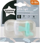 Tommee Tippee Ultra-Light Silicone Soother, 2 Count (Pack of 1), Light Blue 