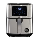 Hairy Bikers Air Fryer SDA2322 5.5 Litre Family Size Capacity Digital Touch Screen 60 Minute Timer 7 Pre-sets 1400W Silver