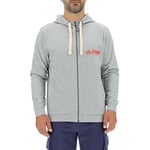 JEEP O102570-J866 J Man Hooded Sweatshirt Full Zip The Spirit of Adventure - Small Print J22W Light Grey M./Mars R S