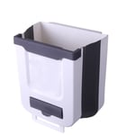 Pliante Poubelle de Cuisine,10L Portable Poubelle Murale,Design Suspendu,pour Cuisine,Bureau,Salle de Bain,Chambre,Voiture etc (Blanc)