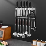 Porte Couteaux de Cuisine Mural de 40 cm Magnétique avec Aimant Extra Fort, Porte Couteaux Magnétique en Acier Inoxydable, pour Ranger Les Couteaux Ustensiles de Cuisine, et Outils