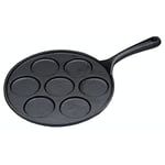 KitchenCraft Poêle à Mini Blinis / Poêle Induction en Fonte à 7 Trous - 23,5 cm