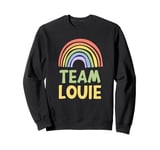 Happy Colorful Team Louie Rainbow Pride Green Yellow Sweatshirt