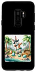Coque pour Galaxy S9+ Lapin de Pâques pirate à la recherche d'un trésor. île