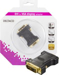 Deltaco DVI-adapter, DVI-A - VGA(HD15), hane - hona