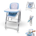 Mobiclinic® Kids, chaise haute évolutive à bascule, 2 en 1, 6-36 mois, 15kg, Nala, pliable, hauteur et dossier réglables, double plateau amovible, roues pivotantes à 360°, harnais 5 points