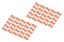 DIGITUS Clips de Couleur pour câbles Patch RJ45 - Organisation par Couleur des câbles réseau - 100 pièces - pour câbles LAN Cat 5e, Cat 6 & Cat 6A - AWG 24/7 à 27/7 - Orange