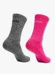 Northug Hovden 2-Pack Wool Sock - Dame - Rosa - 36-40