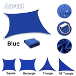 Voile D'ombrage Imperméable,Pare-Soleil De Jardin,Gazébo De Camping,Abri De Voiture Awo2,Piscine,Nuits Uv,Carré,Rectangle,Triangle - Type Blue-Square 3x3m