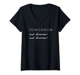 Womens Tomorrow And Tomorrow - Macbeth - Shakespeare V-Neck T-Shirt