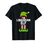 Funny The Librarian Elf Christmas Family Pajama Library T-Shirt