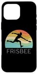 Coque pour iPhone 16 Pro Max Ultimate Frisbee Disque volant rétro pour homme et femme