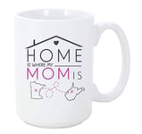 Long Distance Mother's Day Mug Minnesota West Virginia - Home is Where My Mom is - State to State MN WV, Mother Day for Mom from Daughter, Son Mug 11 Oz NYJQ07