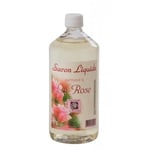 TERRE DE ROSE - Recharge Savon liquide rose 1000ml - produits artisanaux français - made in France - cosmétiques naturelles - 100% d'origine végétale - douceur et naturel