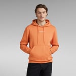 G Star Raw Mens G-Star RAW Center Chest Logo Hoodie - Orange Cotton - Size X-Small