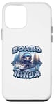 Coque pour iPhone 12 mini Planche Ninja Snowboard Ninja Snow Rider Snowboard