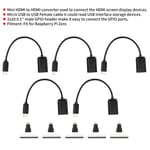 5Sets Micro Usb To Otg Cable Female To Mini Male Adapter Gpio Header F