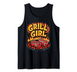 Grill Girl BBQ Women Grilling Master Outdoor Cooking Party Tank Top