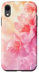 Coque pour iPhone XR Rose aquarelle douce dégradé floral nature art