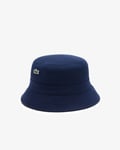 Lacoste Mens Organic Cotton Bucket Hat - Navy - Size Medium