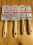 4x ProDec Advance Ice Fusion Synthetic Paint Brush FSC Wood 2” And 3”