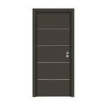 Bloc-porte pose fin de chantier  Premium Seymour, H.204 x l.83 cm, aspect cuir basalte, réversible