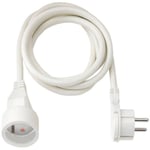 BRENNENSTUHL Rallonge electrique 2m avec fiche plate -cable H05VV-F 3G1.5. IP20-. Blanc