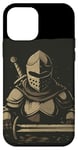 Coque pour iPhone 12 mini Templier sombre amusant pour les amateurs de chevaliers et les fans médiévaux