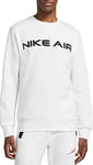 Nike DA0220-100 M NSW AIR FLC Crew Sweatshirt Mens White/Photon dust/(Black) M