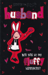 Husband Valentine Card Simply the Best Be my Fluffy Bunnykins tonight forever