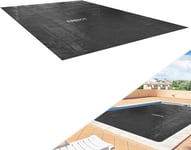 AREBOS Pool bâche Solaire/Couverture | Bâche Solaire carrée Ø 3x2 m | Bâche Solaire épaisseur 120 µm | Chauffage de Piscine | Noir