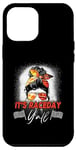 Coque pour iPhone 12 Pro Max Its Raceday Yall Dirt Track Racing Car Lover Messy Bun