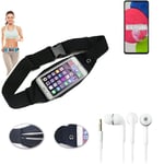 Belt bag for Samsung Galaxy A52s 5G + headphones waist bag Sport Running Fitness