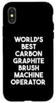 Coque pour iPhone X/XS Meilleur opérateur de machine à brosse en graphite de carbone au monde