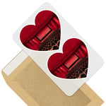 2 x Heart Stickers 10 cm - Cinema Seating Movie Theatre Film #44616