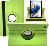 Coque Pour Samsung Galaxy Tab A8 10.5 Sm-X200/X205/X207, Rotation À 360 Degrés Avec Support Housse De Protection Pour Samsung Galaxy Tab A8 10.5'' 2021 Tablette,Vert