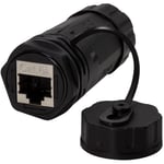 CAT6A Skruvkoppling Utomhus LogiLink 2 x RJ45 IP68 Med Kabelhylsa