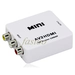 AV CVBS 3RCA to HDMI Video Composite Converter AV2HD Adapter 720p/1080p New fo