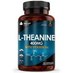 L-Theanine Enriched with Vitamin B6 - 120 High Strength 400mg Vegan Capsules