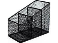 Tres Skrivbordshållare Metal Horizontal Mesh 3 Fack Tres Black 15X8x12cm